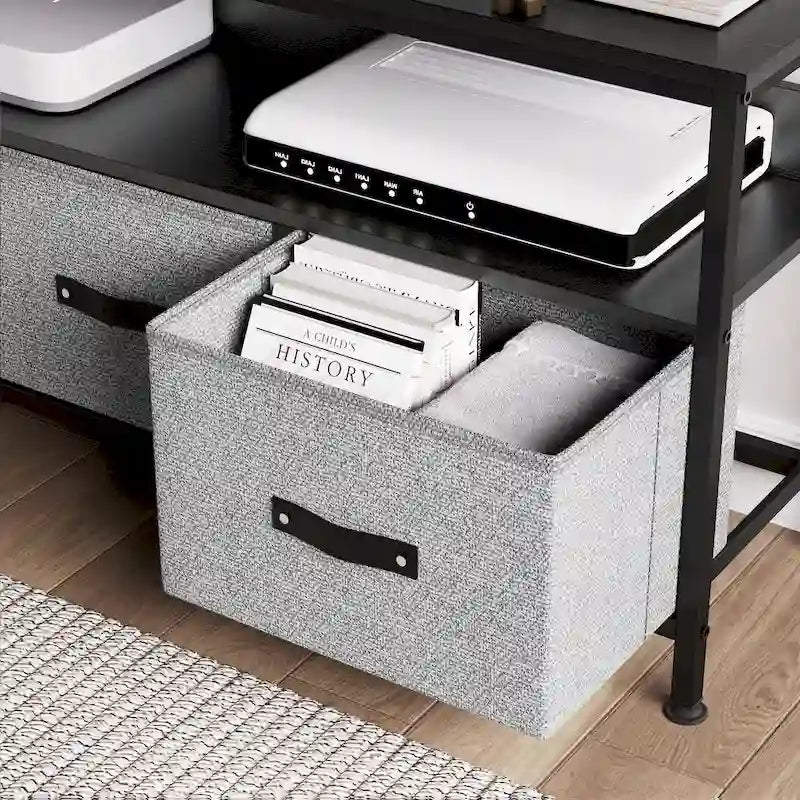 Multi-Functional TV Stand and Dresser for Bedroom with 2 Drawers - 42 inches