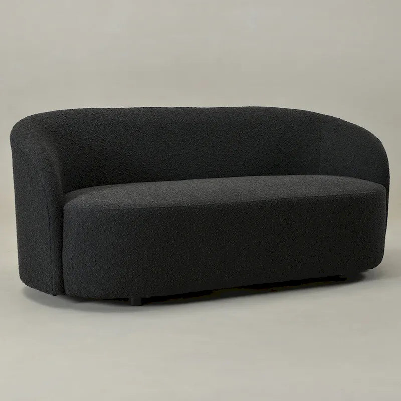Gepolstertes Sherpa-Zweisitzersofa aus Bouclé, 68W
