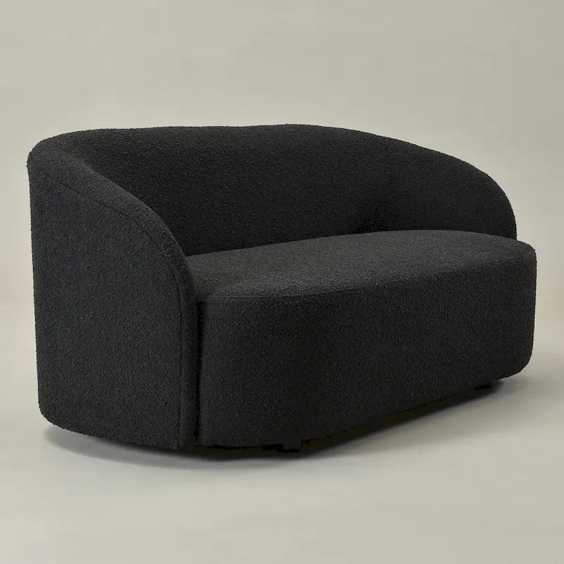 Gepolstertes Sherpa-Zweisitzersofa aus Bouclé, 68W