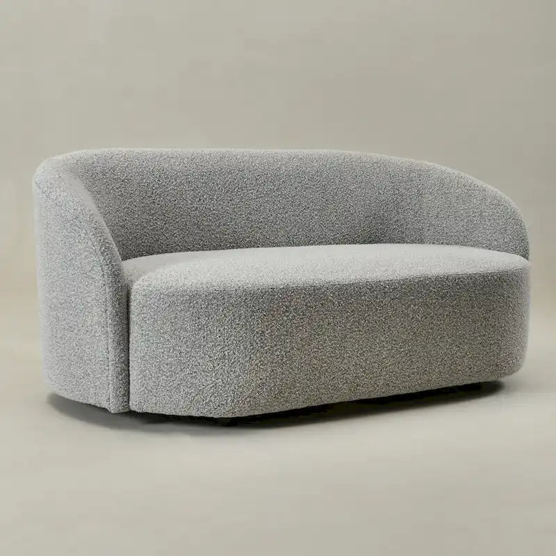 Gepolstertes Sherpa-Zweisitzersofa aus Bouclé, 68W
