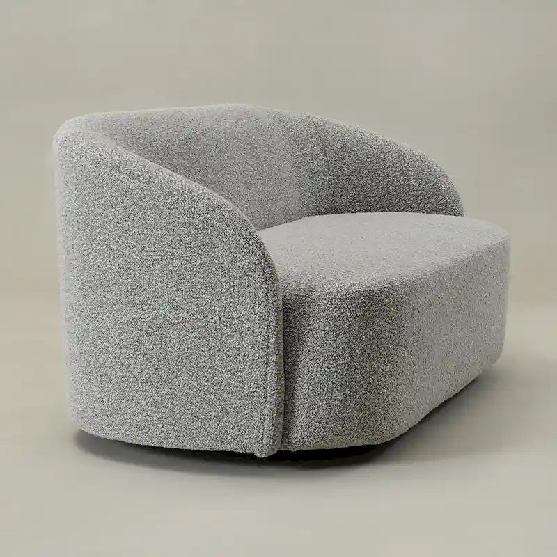 Gepolstertes Sherpa-Zweisitzersofa aus Bouclé, 68W