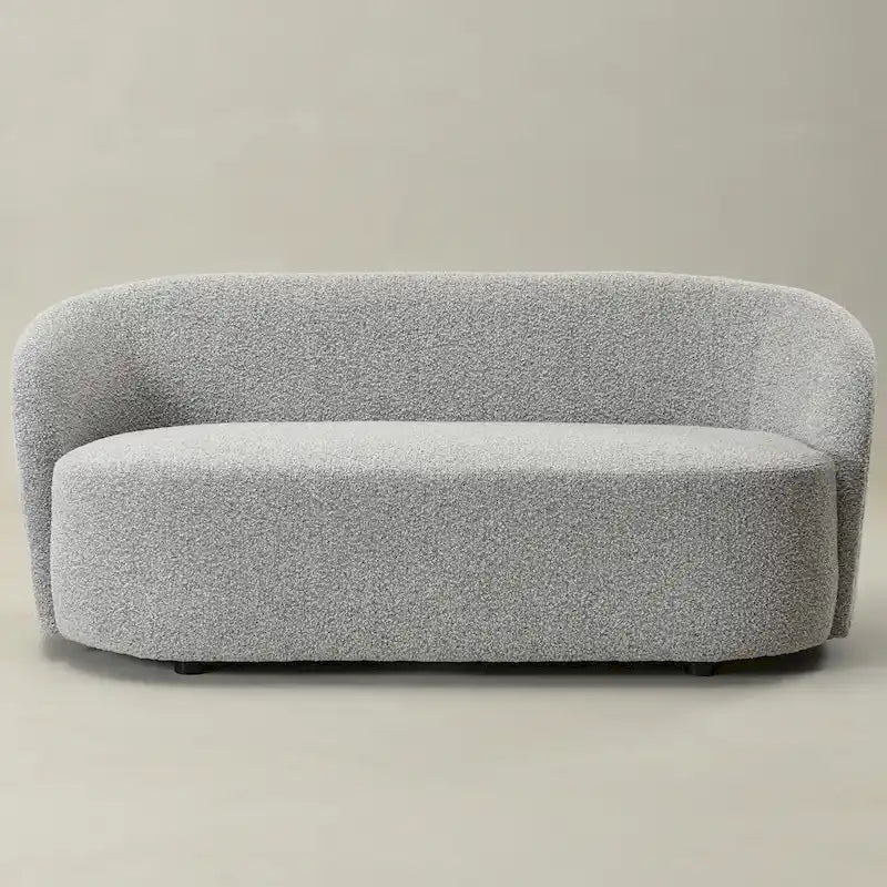 Gepolstertes Sherpa-Zweisitzersofa aus Bouclé, 68W