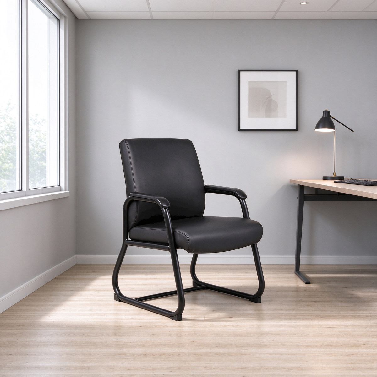 Antimicrobial Vinyl Executive Guest Chair