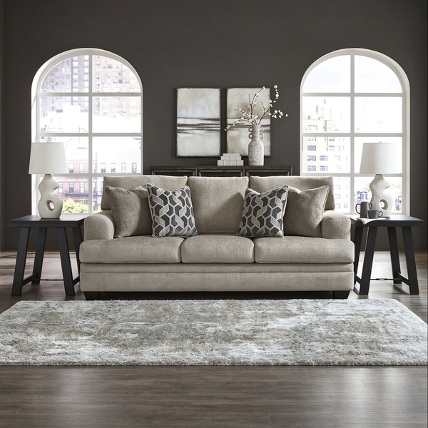 Modern Ultra-Soft Upholstered Sofa with High-Resiliency Foam Cushions - 92" W x 41" D x 39" H