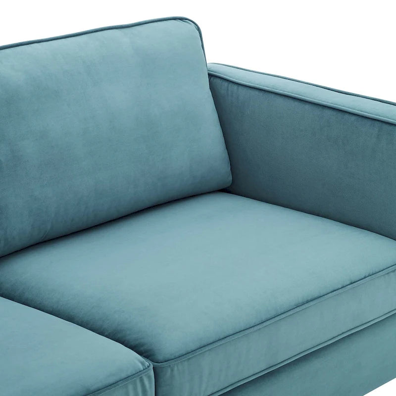 Performance Velvet 3-Seater Sofa with Deep Cushions and Solid Frame