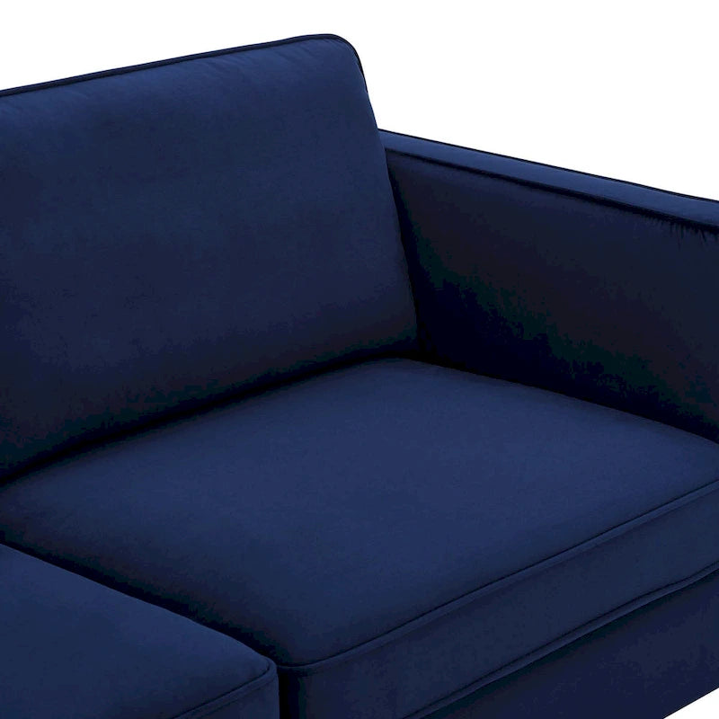 Performance Velvet 3-Seater Sofa with Deep Cushions and Solid Frame