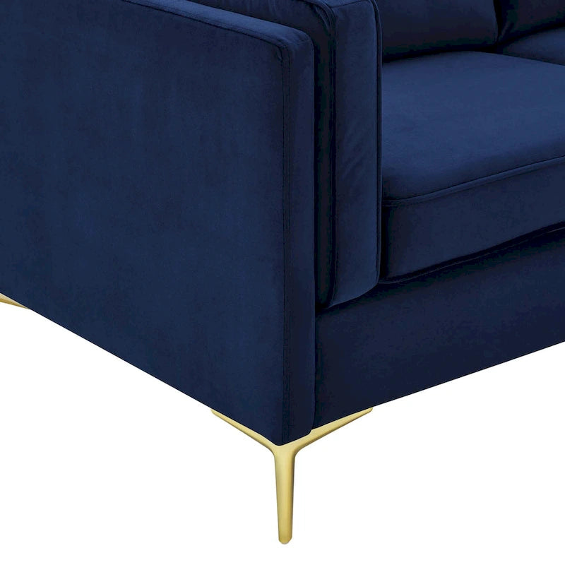 Performance Velvet 3-Seater Sofa with Deep Cushions and Solid Frame