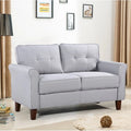 54.5 Linen Flared Arm Loveseat