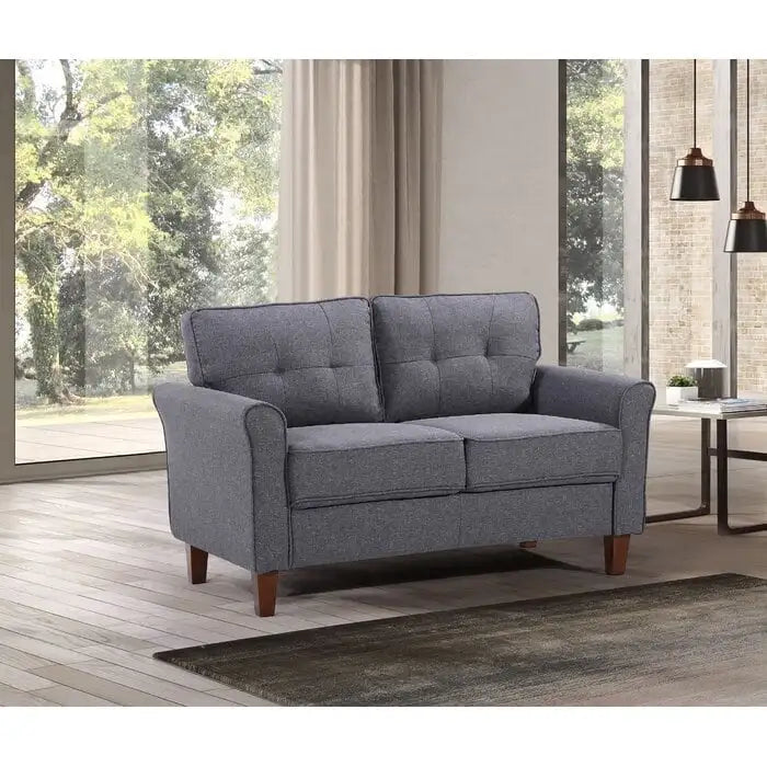 54.5 Linen Flared Arm Loveseat