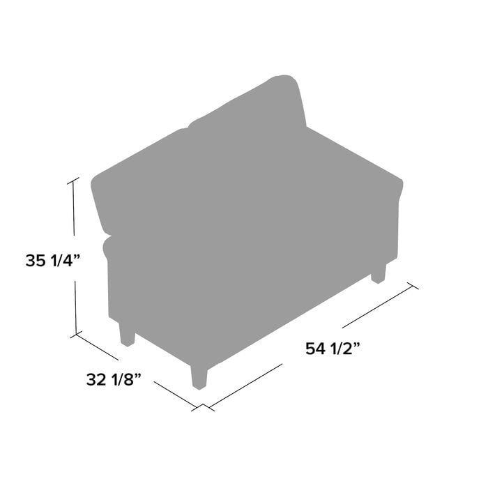 54.5 Linen Flared Arm Loveseat
