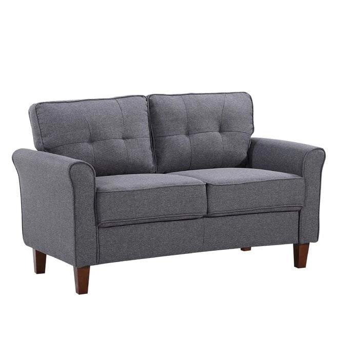 54.5 Linen Flared Arm Loveseat