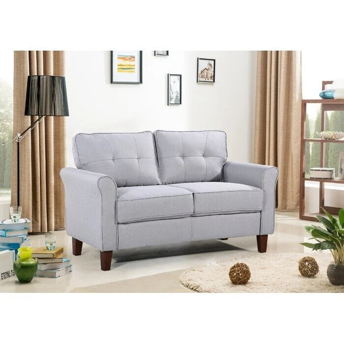 54.5 Linen Flared Arm Loveseat