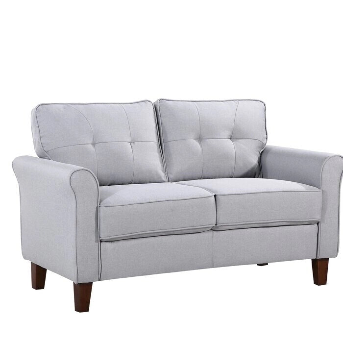 54.5 Linen Flared Arm Loveseat
