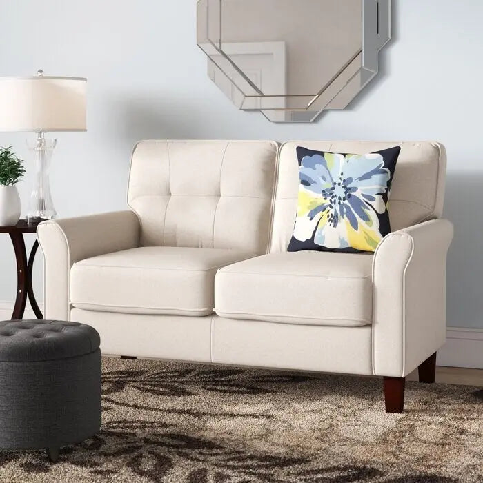 54.5 Linen Flared Arm Loveseat