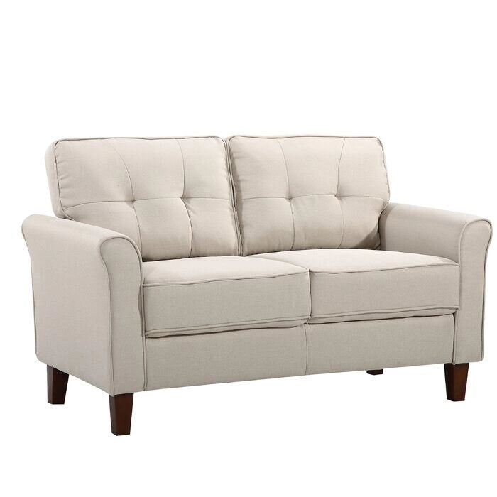 54.5 Linen Flared Arm Loveseat