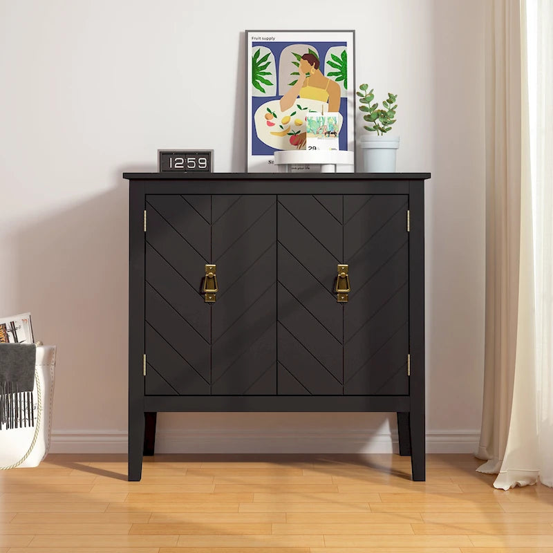 2 Door Wooden Cabinets,Wood Cabinet Vintage Style Sideboard
