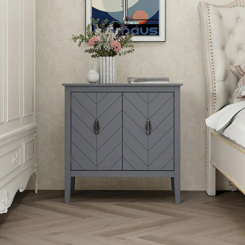 2 Door Wooden Cabinets,Wood Cabinet Vintage Style Sideboard