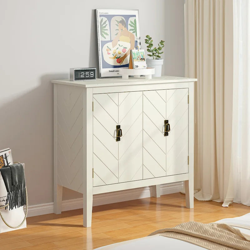 2 Door Wooden Cabinets,Wood Cabinet Vintage Style Sideboard