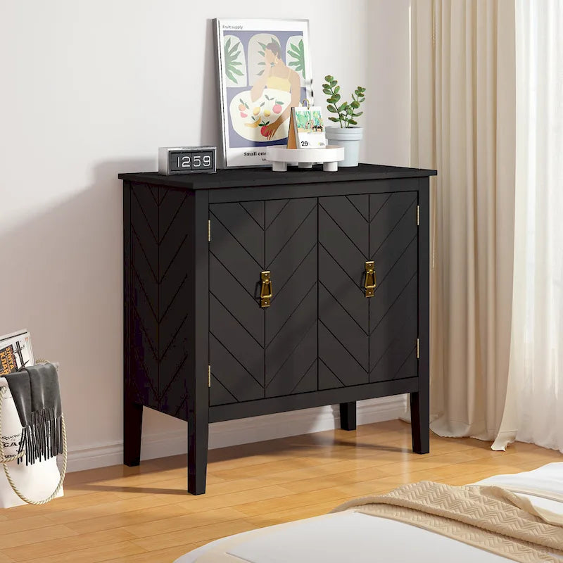 2 Door Wooden Cabinets,Wood Cabinet Vintage Style Sideboard