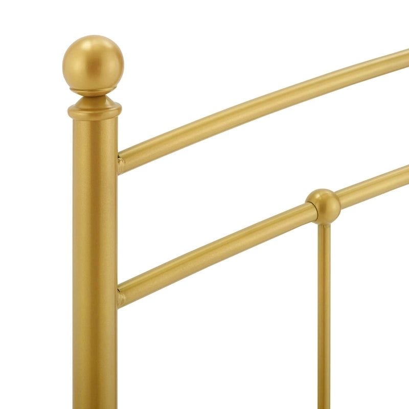 Tyler Arched King Size Gold Metal Headboard