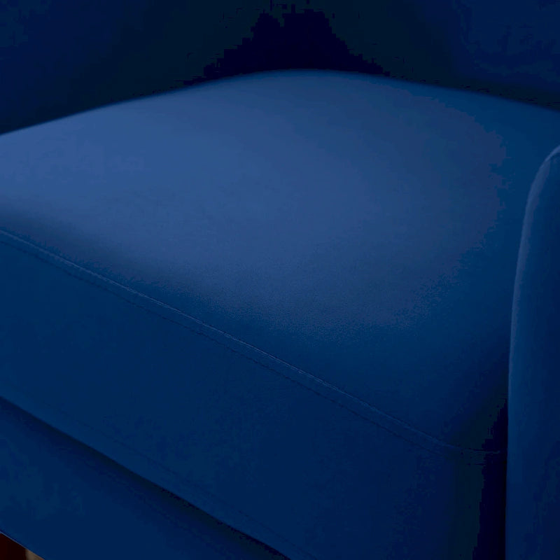 28.34 Accent Armchair, Velvet Barrel Chair with Solid Wood Legs