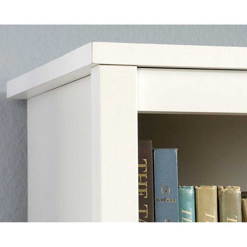 Floor-to-Ceiling Library Cabinet with Adjustable Shelves and Glass Doors