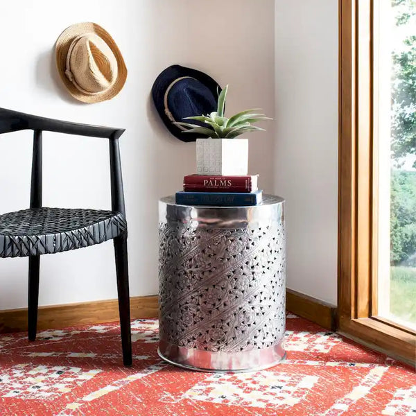 Dianna End Table - Silver - 15 x 15 x 19 - 15Wx15Dx19H