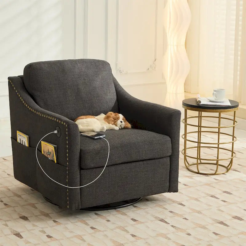 Fauteuil d'appoint pivotant à 360 degrés