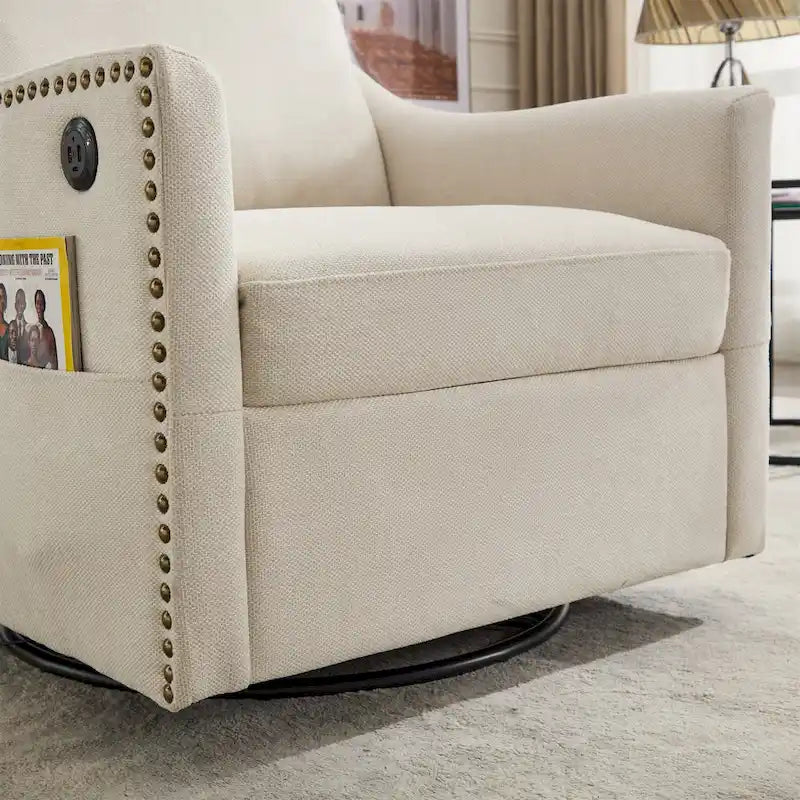Fauteuil d'appoint pivotant à 360 degrés