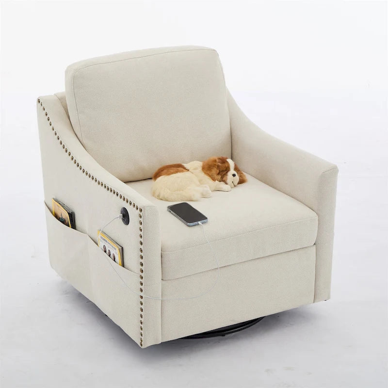 Fauteuil d'appoint pivotant à 360 degrés