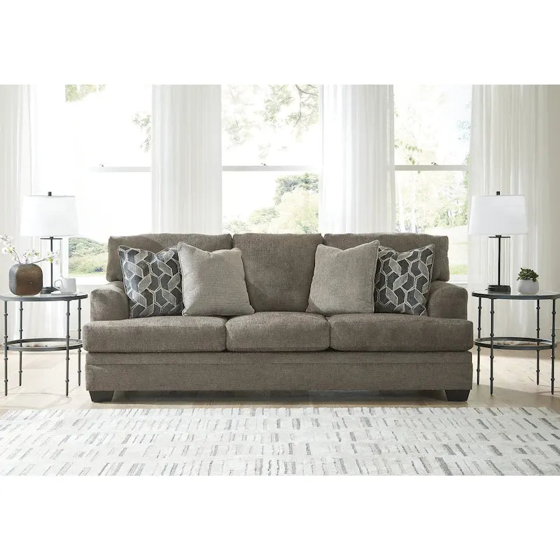 Modern Ultra-Soft Upholstered Sofa with High-Resiliency Foam Cushions - 92" W x 41" D x 39" H