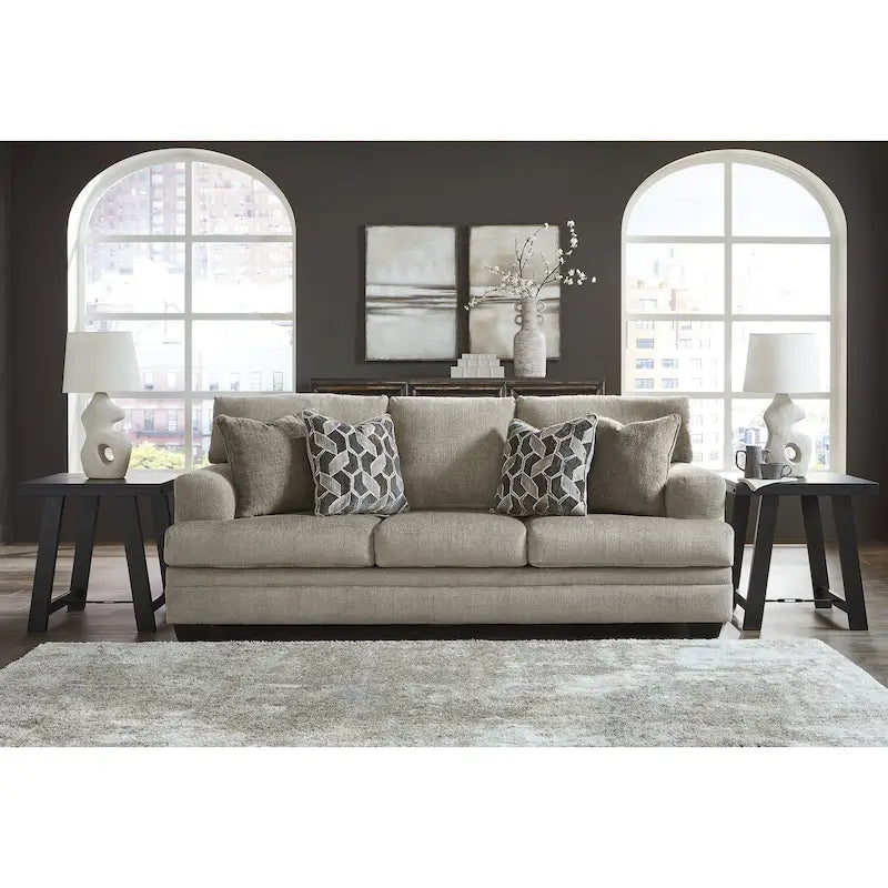 Modern Ultra-Soft Upholstered Sofa with High-Resiliency Foam Cushions - 92" W x 41" D x 39" H