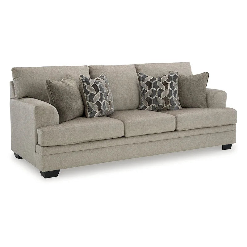 Modern Ultra-Soft Upholstered Sofa with High-Resiliency Foam Cushions - 92" W x 41" D x 39" H