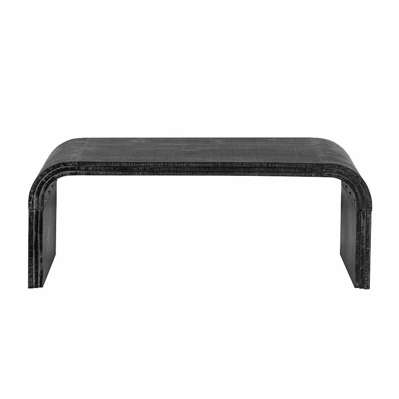 Minimalistischer Couchtisch mit geschwungenem Art-déco-Design