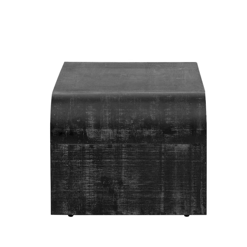 Minimalistischer Couchtisch mit geschwungenem Art-déco-Design