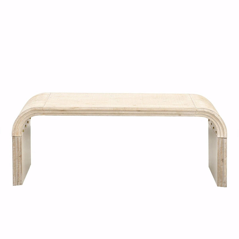 Minimalistischer Couchtisch mit geschwungenem Art-déco-Design