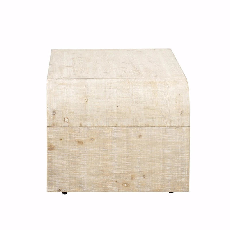 Minimalistischer Couchtisch mit geschwungenem Art-déco-Design