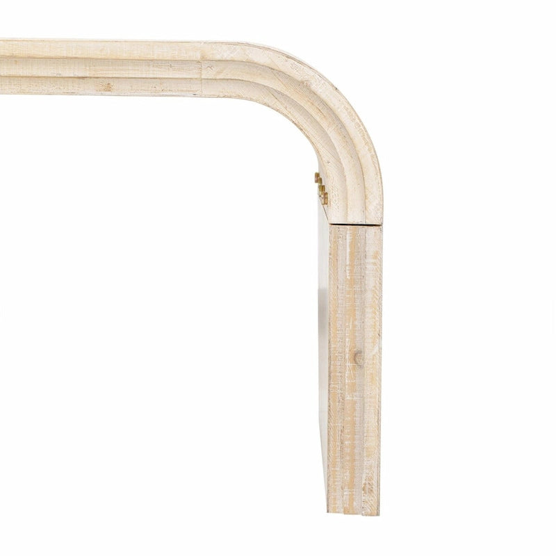 Minimalistischer Couchtisch mit geschwungenem Art-déco-Design