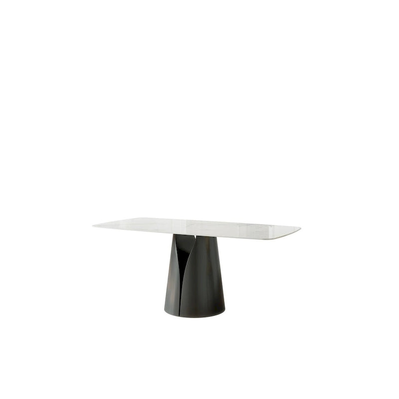 Modern Rectangle White 65 in. Dining Table for 6 Seats - 65D37.4W29.52H