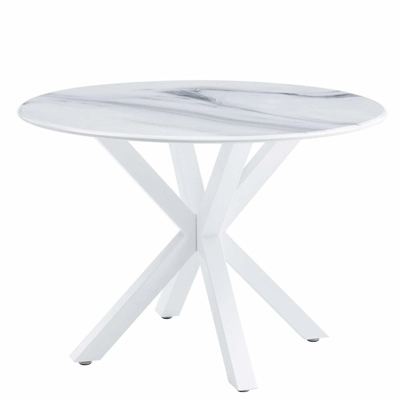 Round Mid-century Dining Table for 4-6 people With Pedestal Base