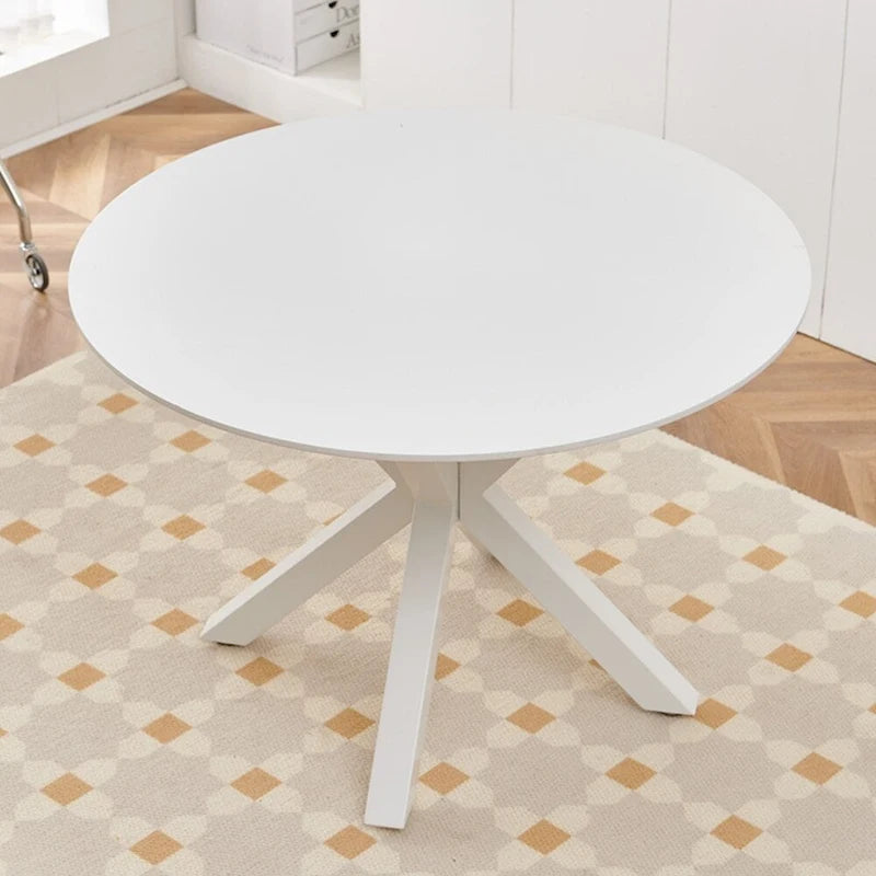 Round Mid-century Dining Table for 4-6 people With Pedestal Base