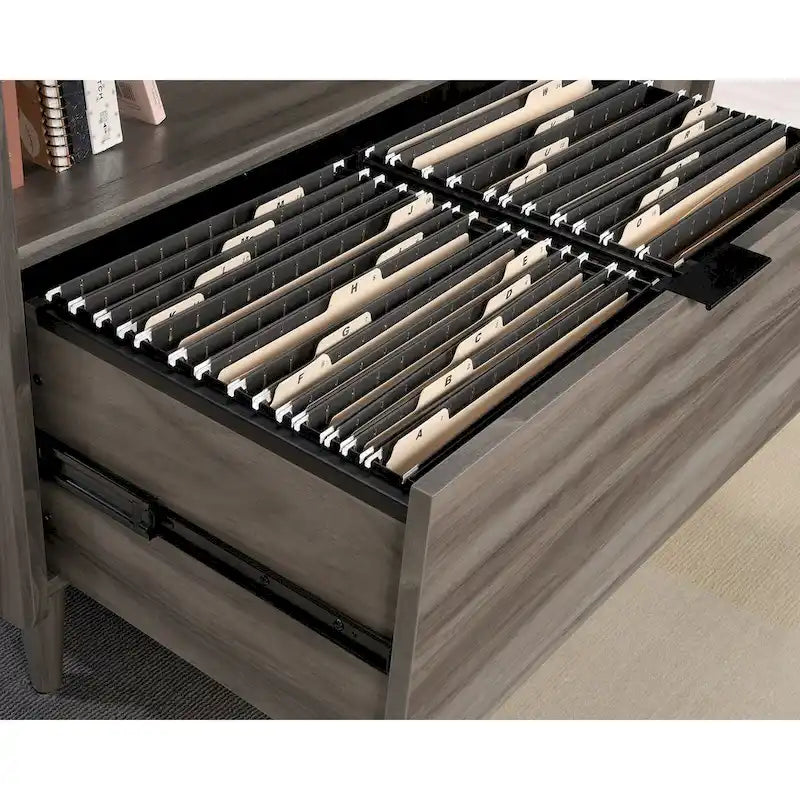 Modern TV Stand Media Credenza with Storage Drawer & Adjustable Shelf - Fits up to 46" TV