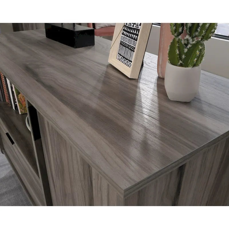 Modern TV Stand Media Credenza with Storage Drawer & Adjustable Shelf - Fits up to 46" TV