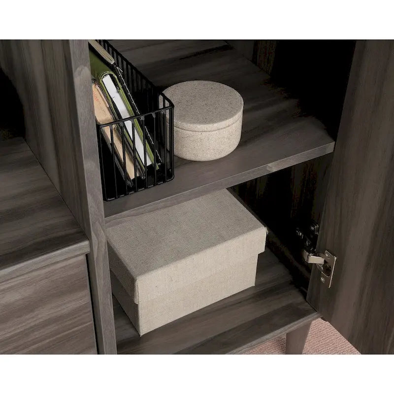 Modern TV Stand Media Credenza with Storage Drawer & Adjustable Shelf - Fits up to 46" TV
