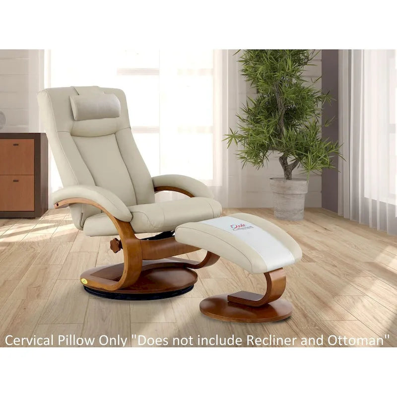 Ergonomisches Zervikalkissen mit Memory-Schaum und atmungsaktivem Kunstlederbezug - verstellbare Nackenstütze zur Schmerzlinderung