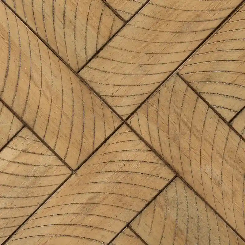 Panca da ingresso o sala da pranzo in legno con motivo chevron, lunghezza 44