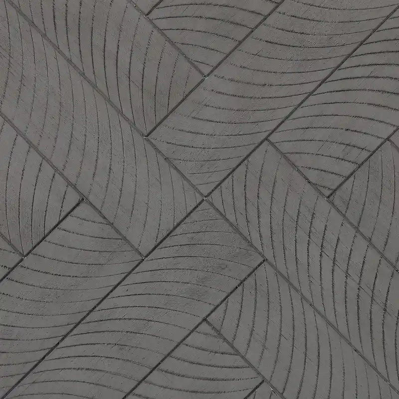 Panca da ingresso o sala da pranzo in legno con motivo chevron, lunghezza 44