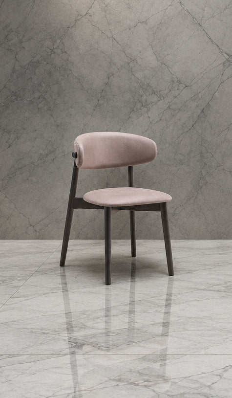 Anae 23 Inch Side Dining Chair Set of 2, Turned Legs, Gray Fabric, Black