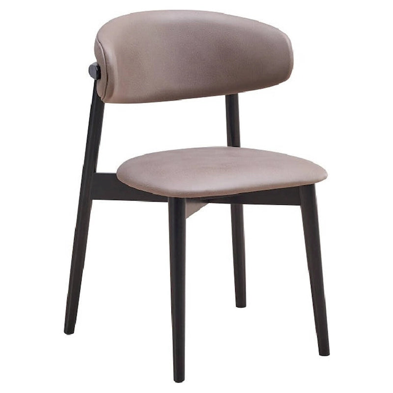 23-Zoll-Seitenstuhl für das Esszimmer, 2er-Set, gedrechselte Beine, grauer Stoff, schwarz