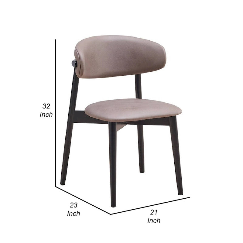 23-Zoll-Seitenstuhl für das Esszimmer, 2er-Set, gedrechselte Beine, grauer Stoff, schwarz